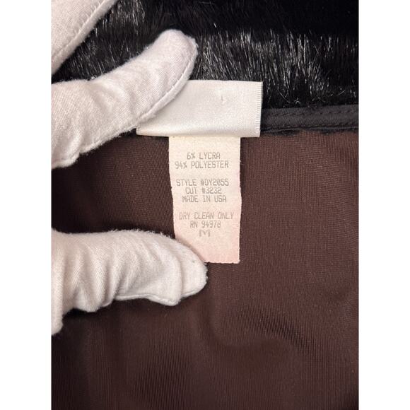 Vintage Forever 21 Cardigan Medium Womens Y2K Fur Trim Velvet Mob Wife - Picture 8 of 8